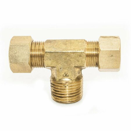 THRIFCO PLUMBING #72 5/16 Inch x 1/8 Inch Lead-Free Brass Compression MIP Tee 6972005